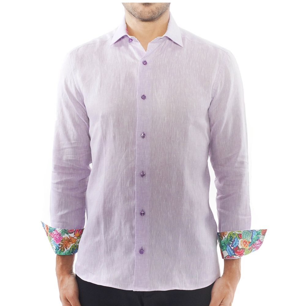 Bertie Stylish Floral Cuff Dress Shirt size‎ XL